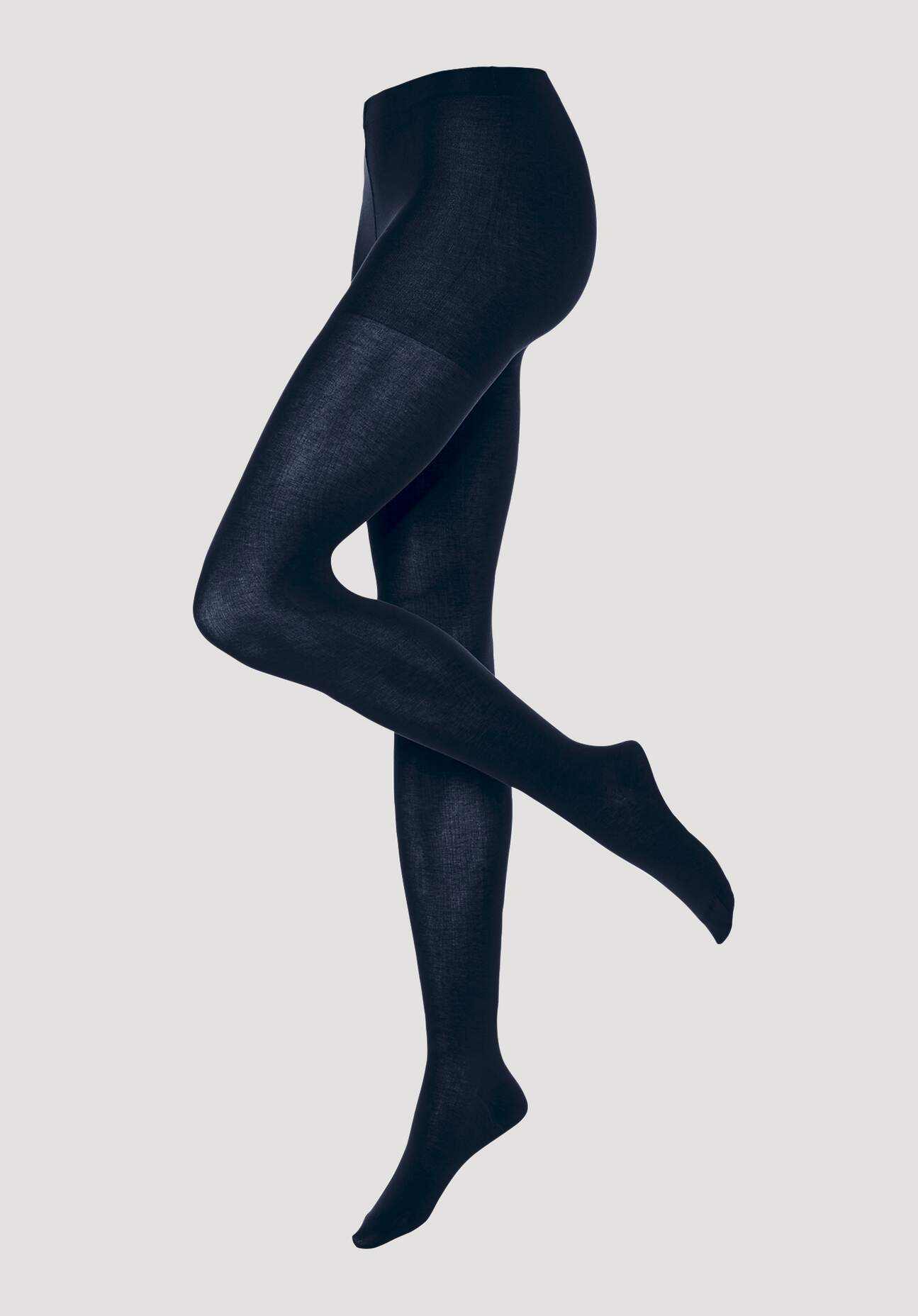hessnatur Feinstrumpfhose aus Bio-Baumwolle - blau Grösse36/38