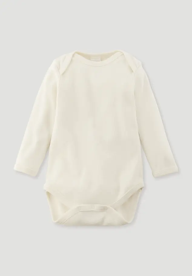 Long-sleeved bodysuit made of pure organic cotton