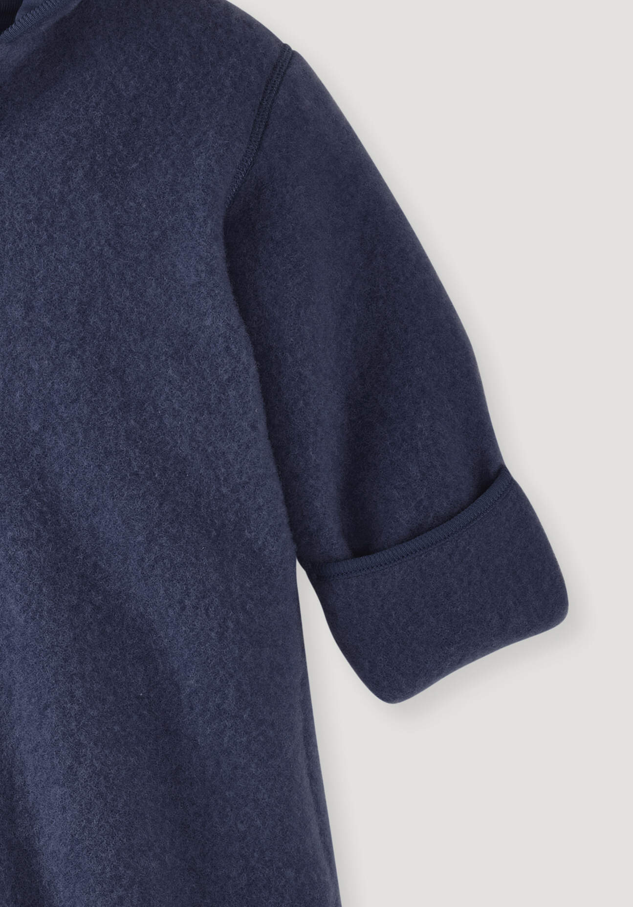 Thumbnail - hessnatur Baby Wollfleece Overall Regular aus Bio-Merinowolle - blau - Größe 62/68