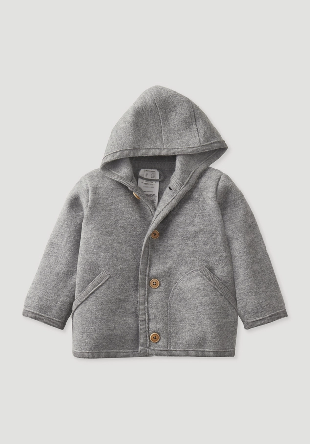 Wool boiled jacket made of pure organic merino wool