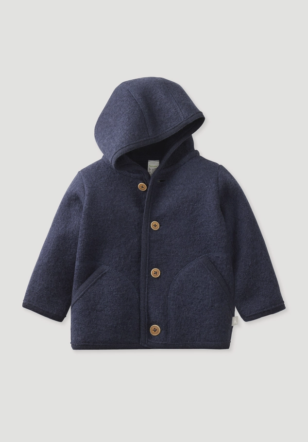 Wool boiled jacket made of pure organic merino wool