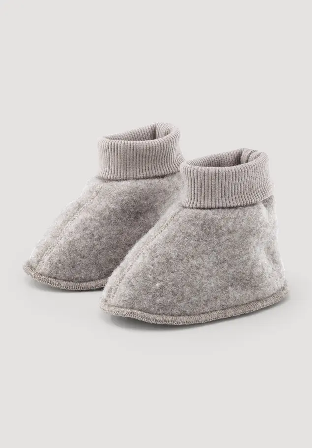 Wollfleece Schuhe aus reiner Bio-Merinowolle