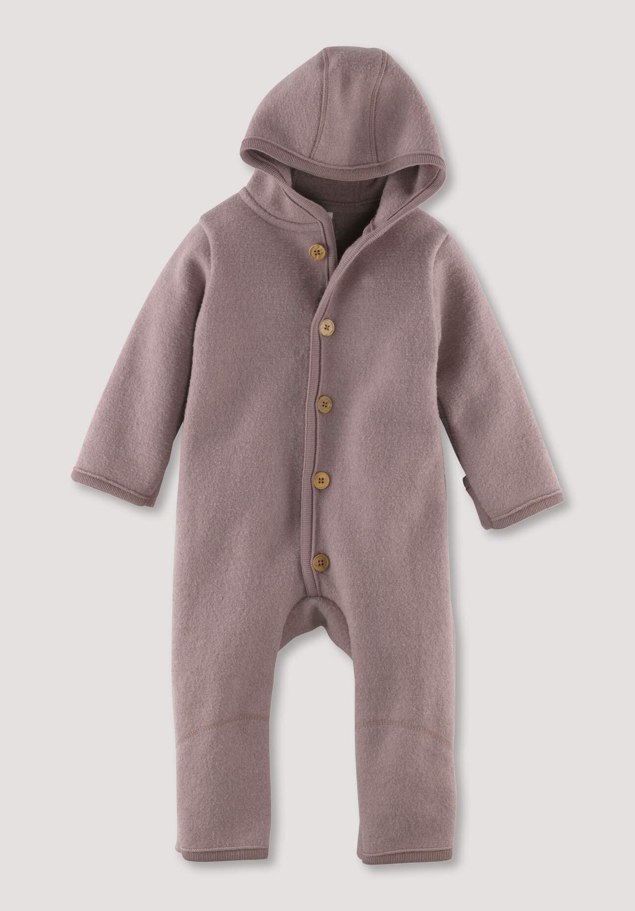 hessnatur Baby Walkoverall aus Bio-Merinowolle - lila Grösse62/68