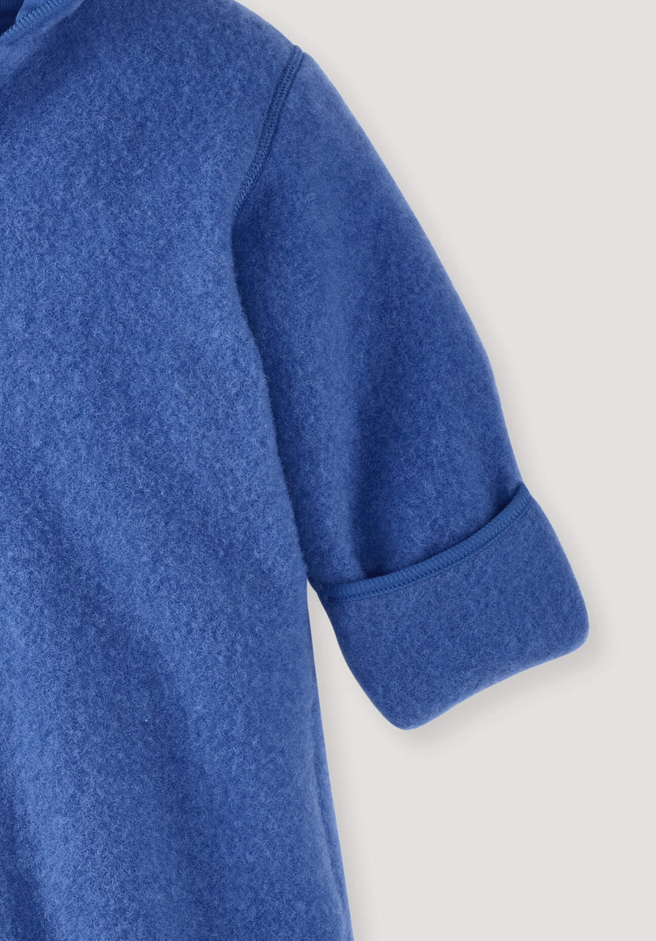 Thumbnail - hessnatur Baby Wollfleece Overall aus Bio-Merinowolle - blau - Größe 74/80