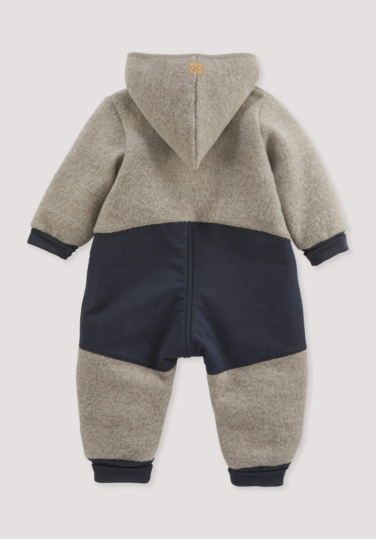 Thumbnail - hessnatur Baby Wollwalk Overall aus Bio-Merinowolle mit Softshell - grau - Größe 86/92