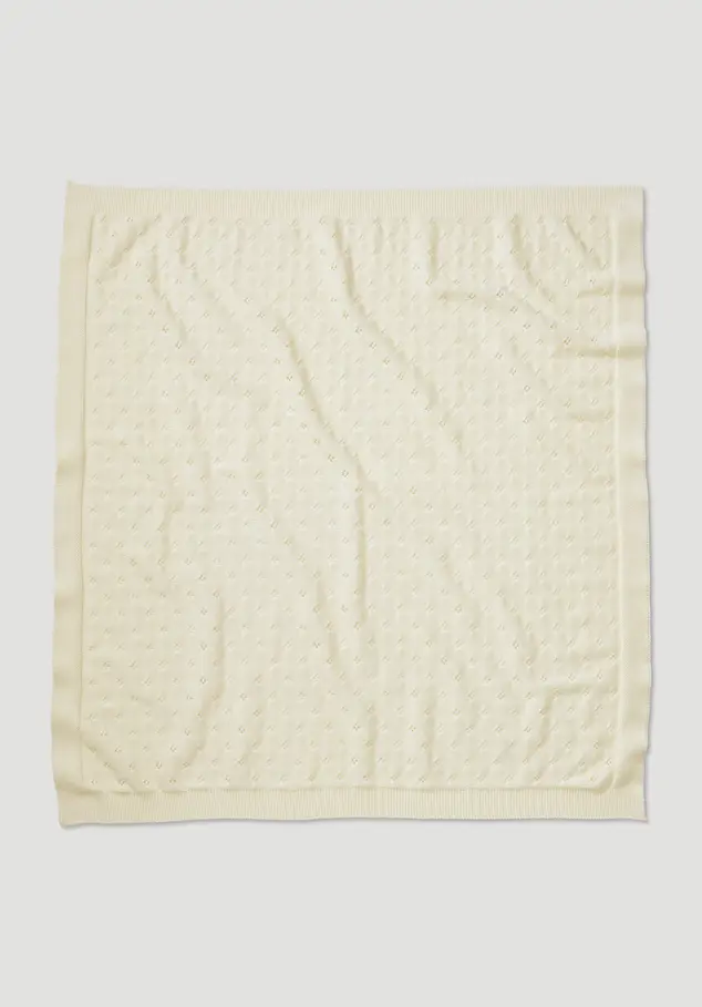 Baby knitted blanket made of pure organic merino wool