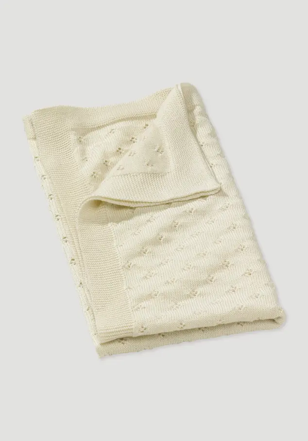 Baby Strickdecke aus reiner Bio-Merinowolle