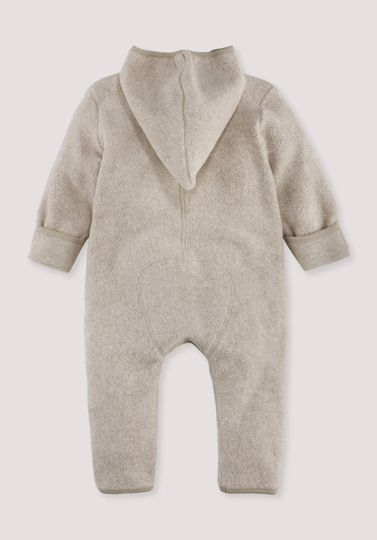 hessnatur Baby Fleece Overall Regular aus Bio-Baumwolle - beige Grösse74/80