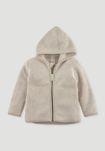 Fleece jacket made of pure organic cotton