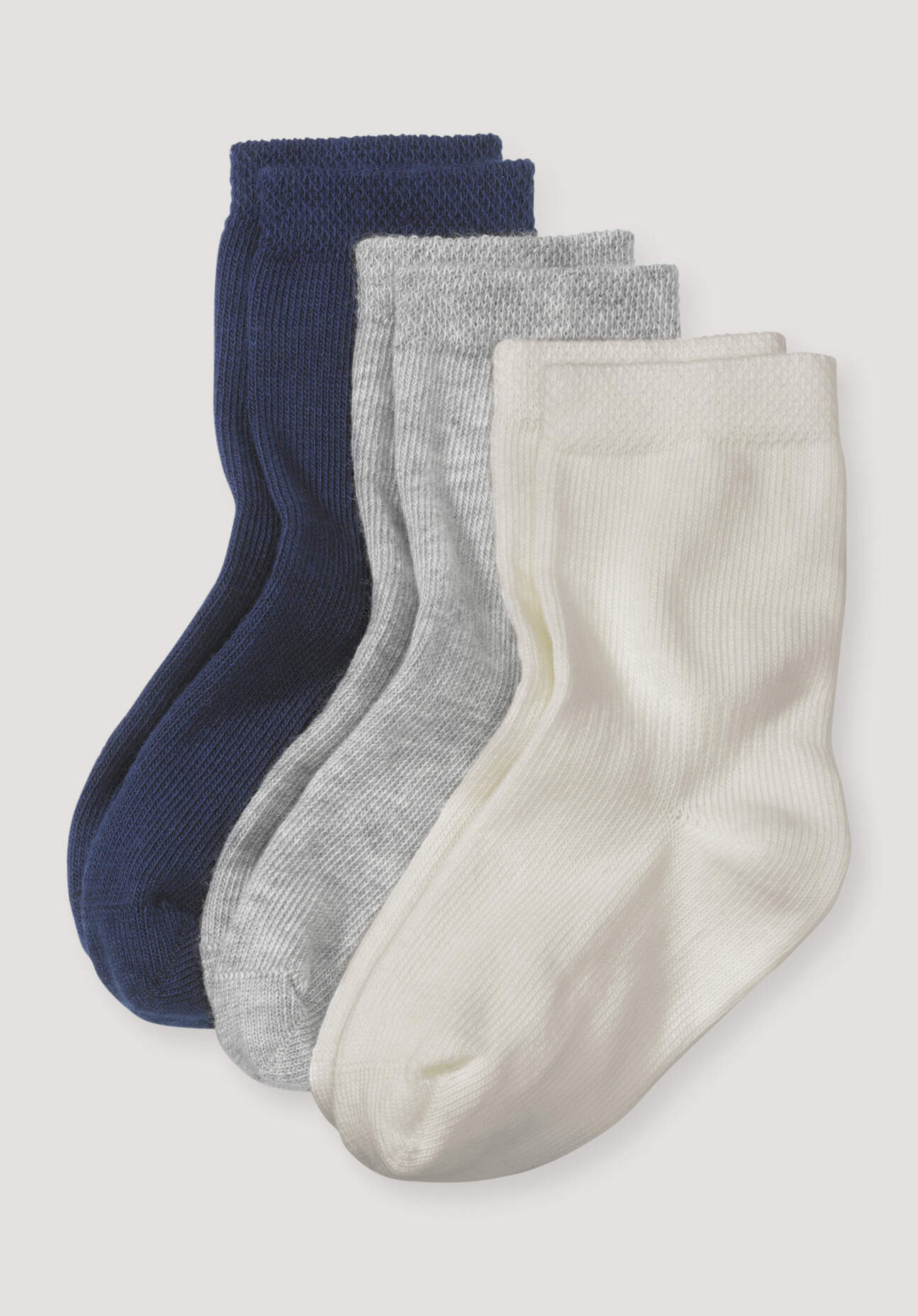 hessnatur Baby Socke im 3er- Pack aus Bio-Baumwolle - blau Größe 23-26