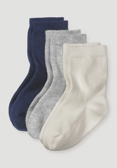 Socks in a pack of 3 made from organic cotton
