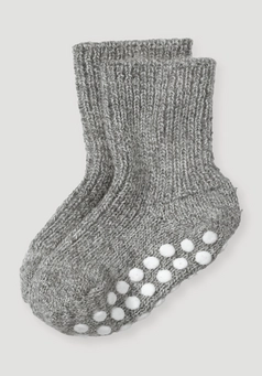 Stoppersocke aus reiner Bio-Merinowolle