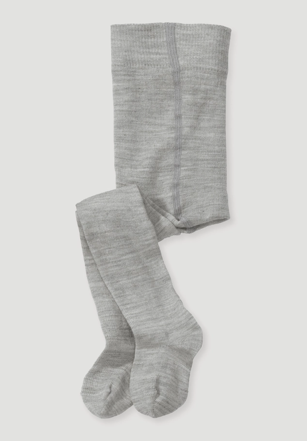Woll-Strumpfhose aus Bio-Merinowolle mit Bio-Baumwolle