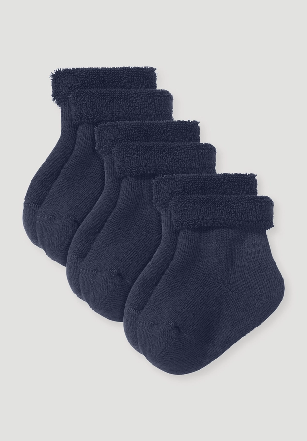 Plush socks in a pack of 3 made from organic cotton