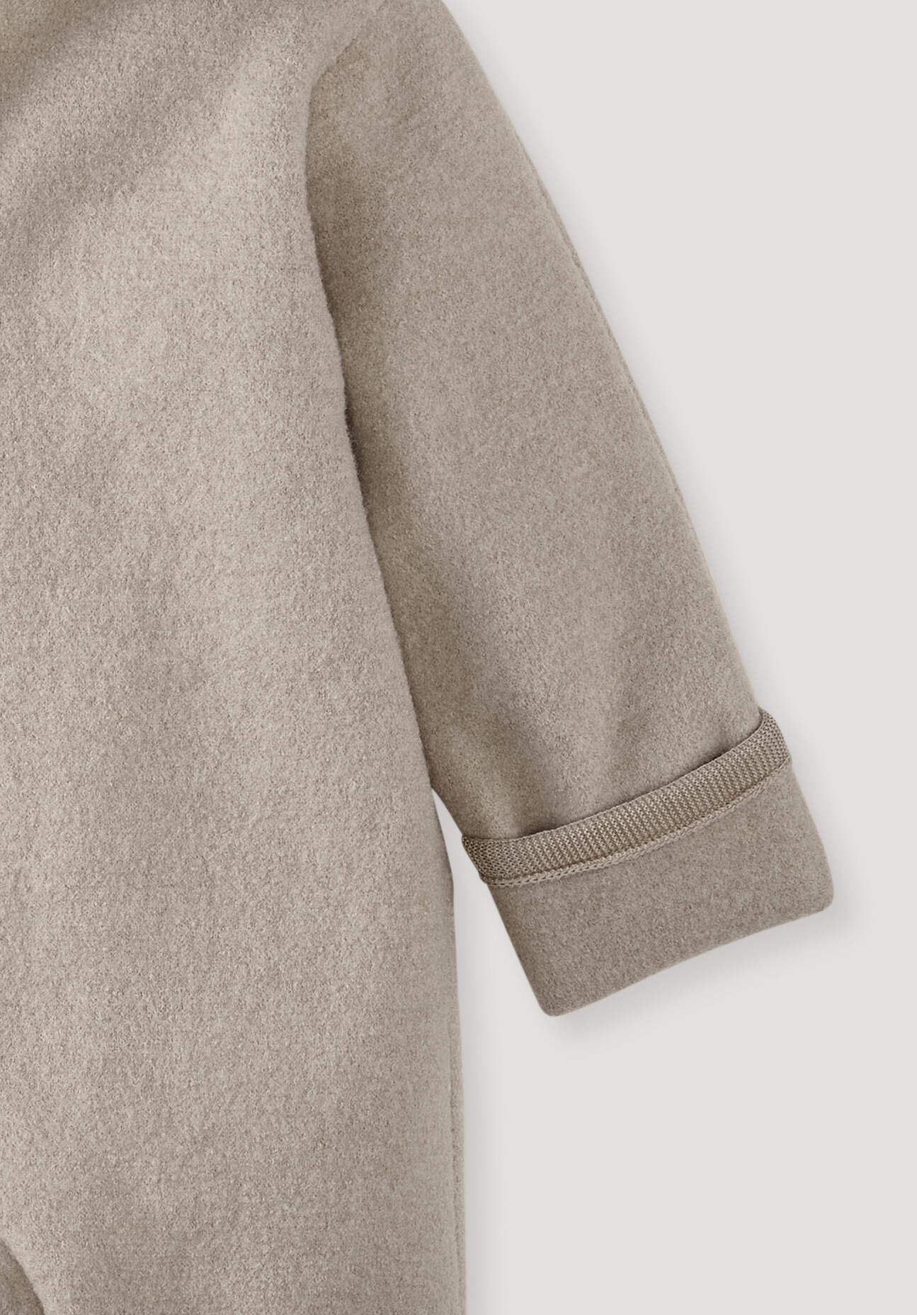 Thumbnail - hessnatur Baby Wollwalk Overall aus Bio-Merinowolle - beige - Größe 74/80