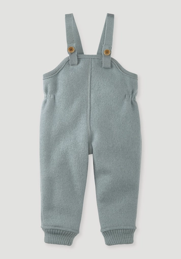 Wool felt dungarees made from pure organic merino wool
