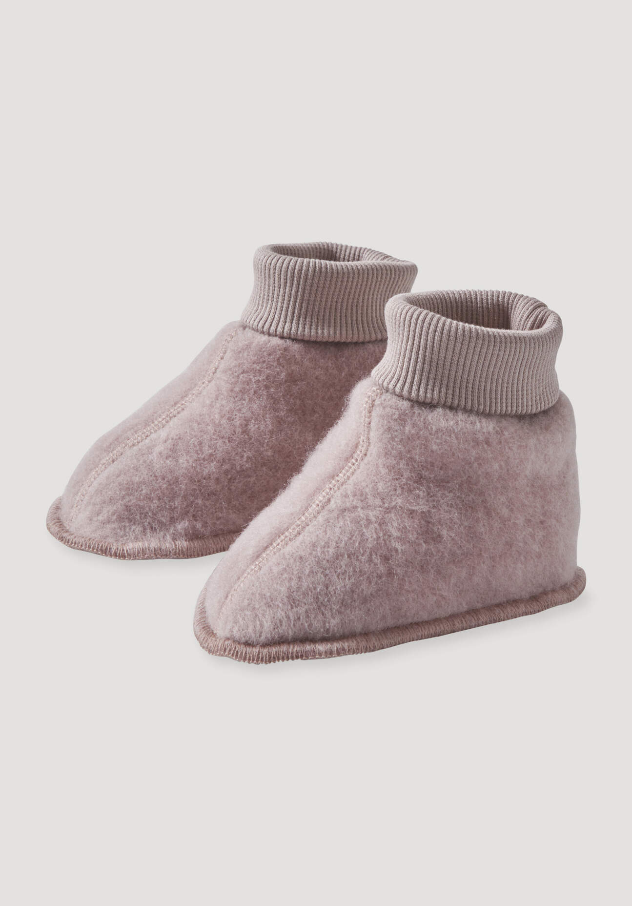 hessnatur Baby Wollfleece Schuhe aus Bio-Merinowolle - lila Größe 62/68