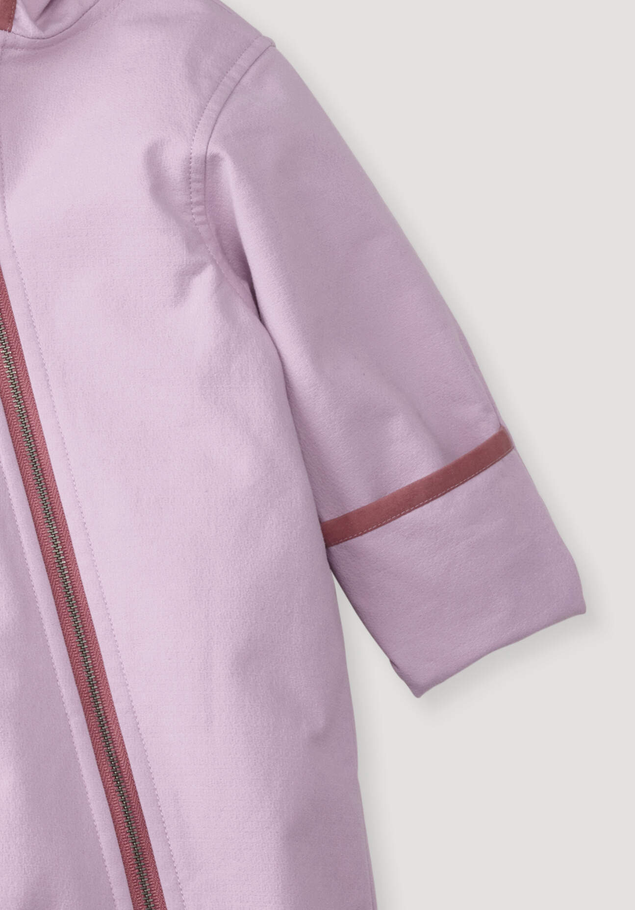 Thumbnail - hessnatur Baby Softshell Overall Relaxed aus Bio-Baumwolle - rosa - Größe 98