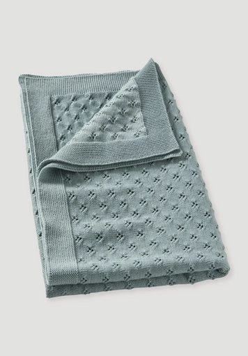 Baby knitted blanket made of pure organic merino wool