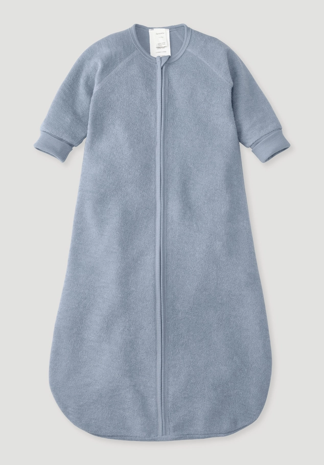 Wool terry sleeping bag made from pure organic merino wool