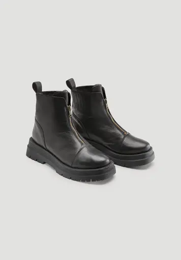 Stiefelette mit Zipper aus chromfrei gegerbtem Leder - 2
