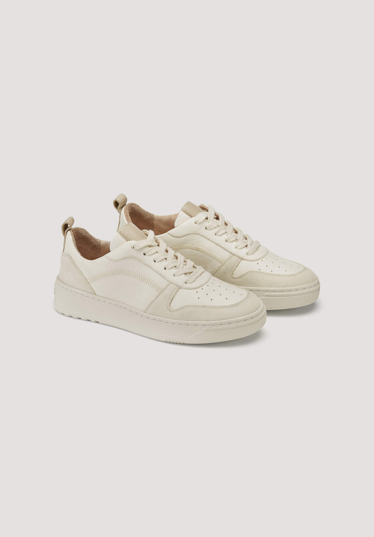Thumbnail - hessnatur Damen Court Sneaker aus chromfrei gegerbtem Leder - weiß - Größe 41