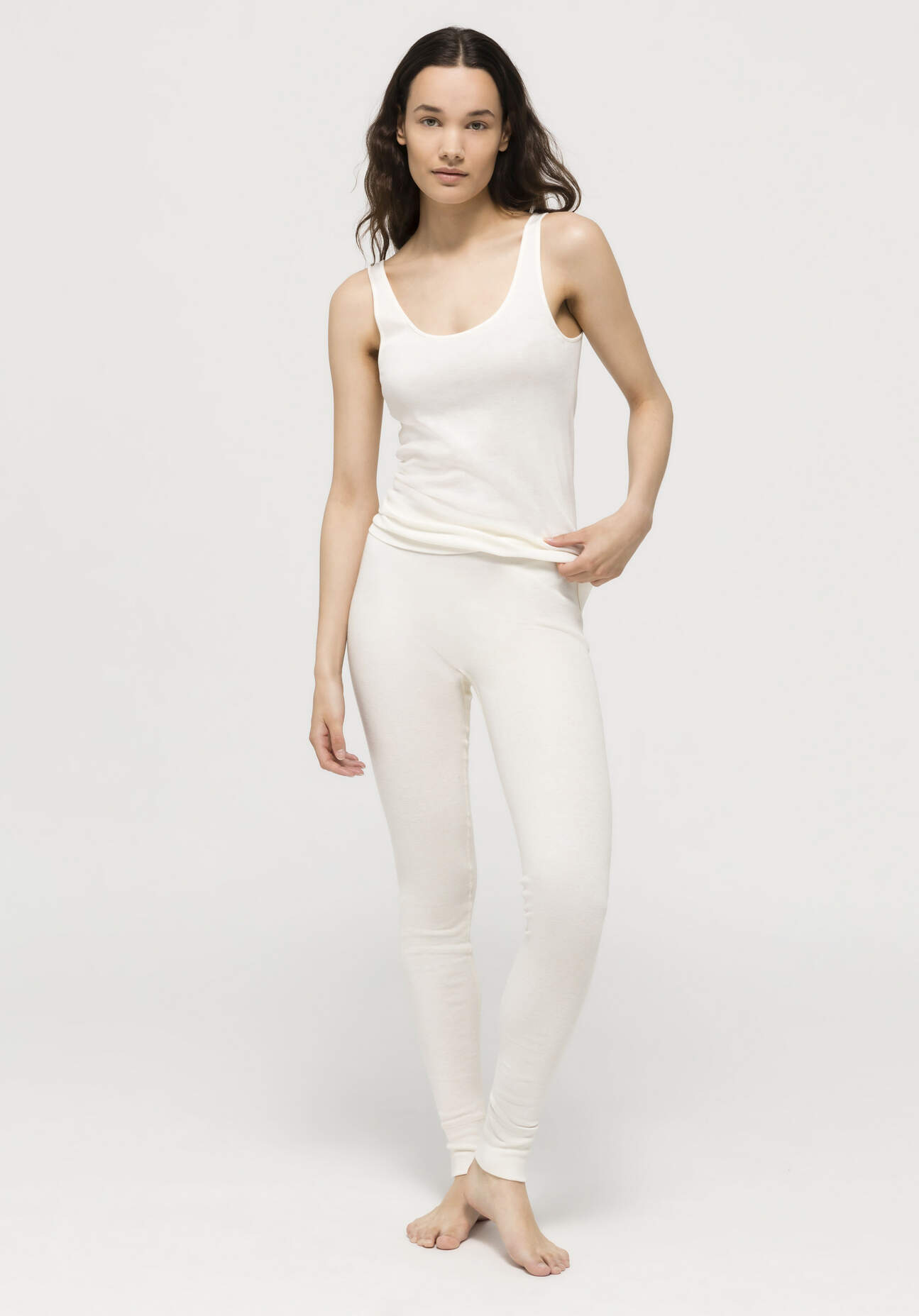 hessnatur Damen Leggings PURE NATURE aus Bio-Baumwolle - naturfarben Grösse40