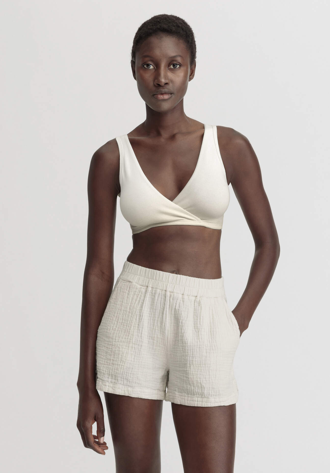 hessnatur Damen Still-Bustier aus Bio-Baumwolle - naturfarben GrösseL