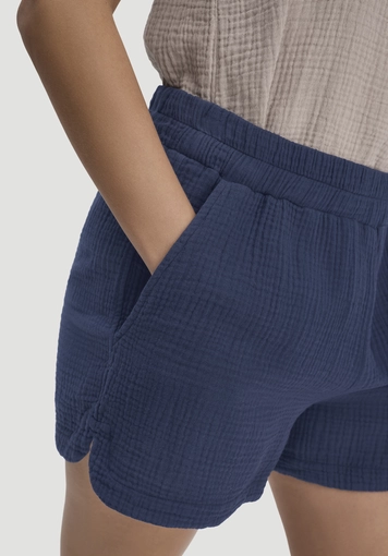 Musselin Schlafshorts PURE COMFORT aus reiner Bio-Baumwolle - 1