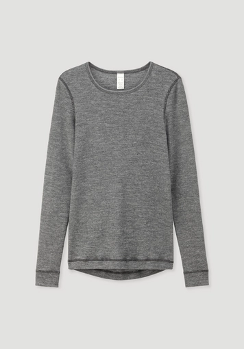 Long-sleeved shirt SILK & WARM TOUCH with organic merino wool and silk