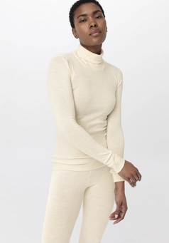 Long-sleeved top SILK & WARM TOUCH with organic merino wool and silk