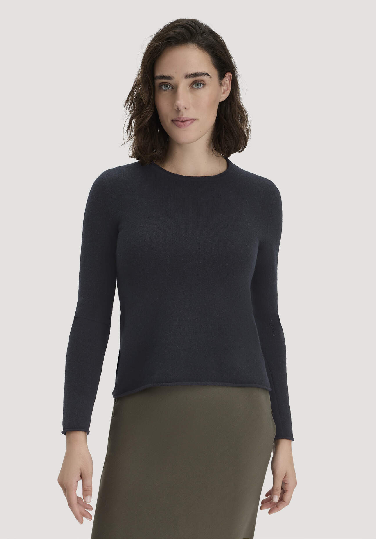 hessnatur Damen FTC × HESSNATUR Pullover Regular aus Cashmere - schwarz GrösseL