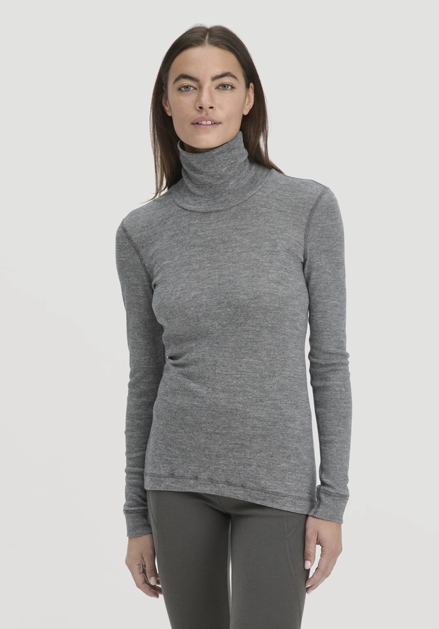 Long-sleeved top SILK & WARM TOUCH with organic merino wool and silk