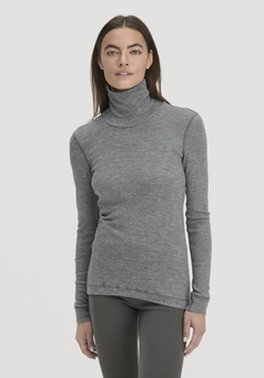 Long-sleeved top SILK & WARM TOUCH with organic merino wool and silk