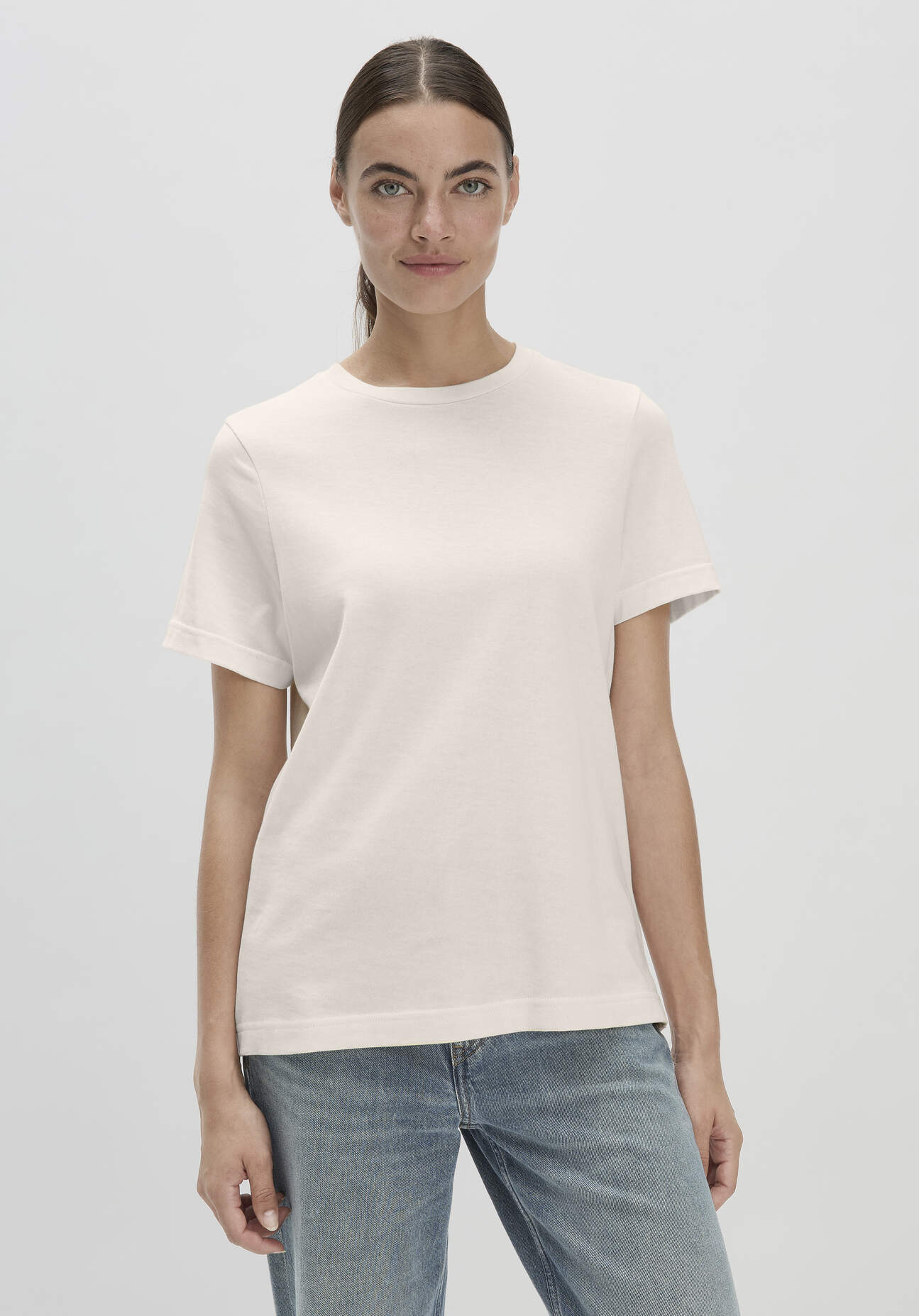 Thumbnail - hessnatur Damen Heavy T-Shirt Relaxed aus Bio-Baumwolle - natur - Größe 44