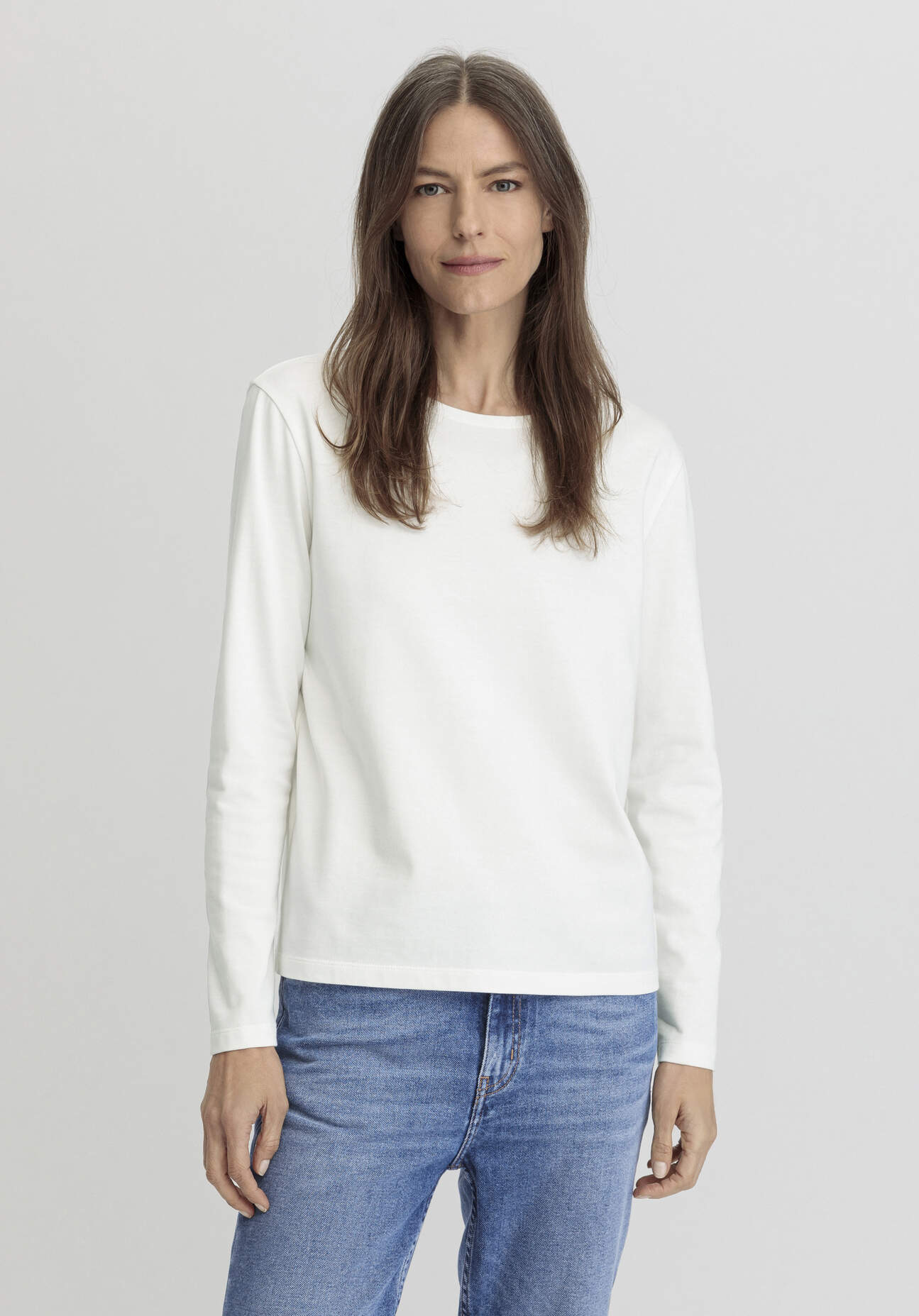 hessnatur Damen Heavy Shirt Relaxed aus Bio-Baumwolle - weiß Grösse34