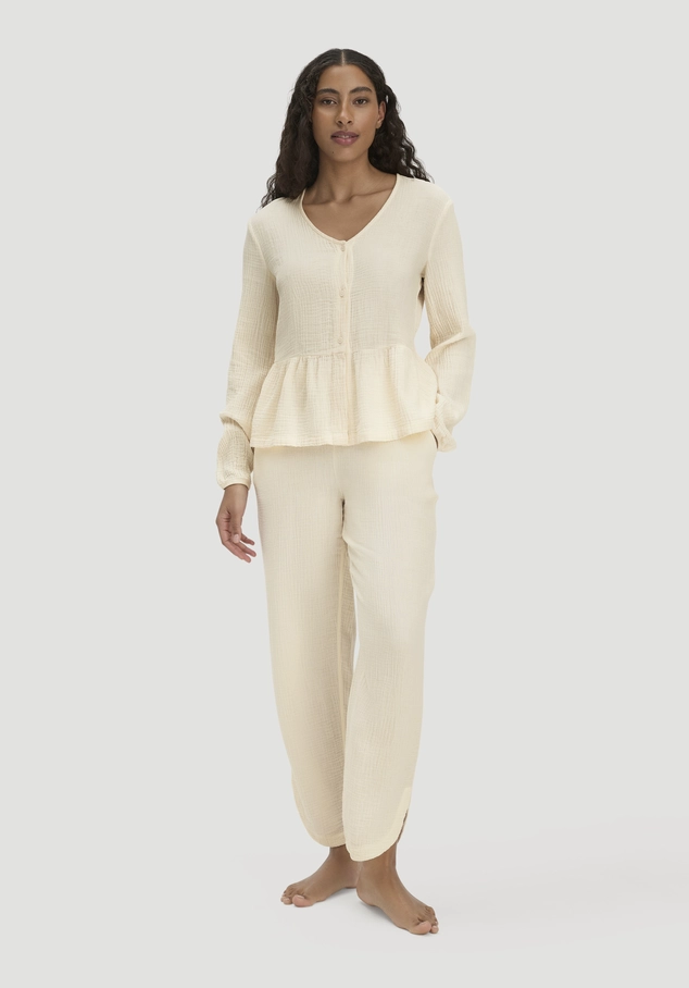 Musselin Schlafhose Regular PURE COMFORT aus reiner Bio-Baumwolle