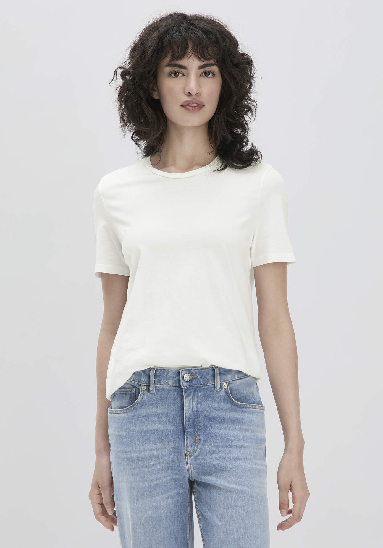 Thumbnail - hessnatur Damen T-Shirt Regular aus Bio-Baumwolle - weiß - Größe 44