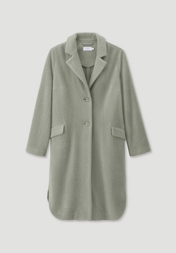 Wool fleece coat regular made from organic merino wool with organic cotton - 4