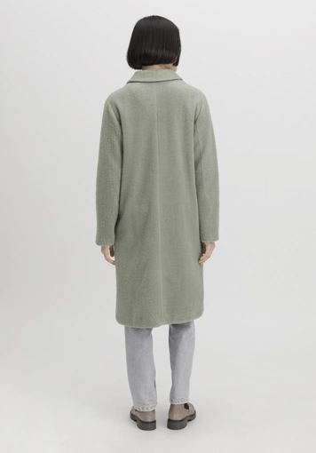 Wool fleece coat regular made from organic merino wool with organic cotton - 1