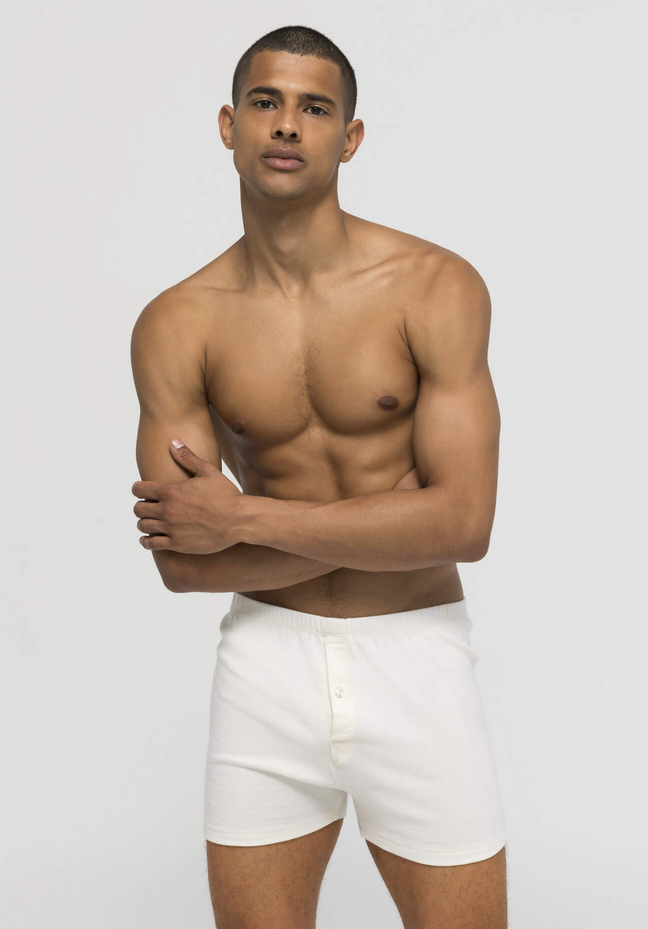 hessnatur Herren Boxershorts Regular PURE NATURE aus Bio-Baumwolle - natur Größe 5 = M