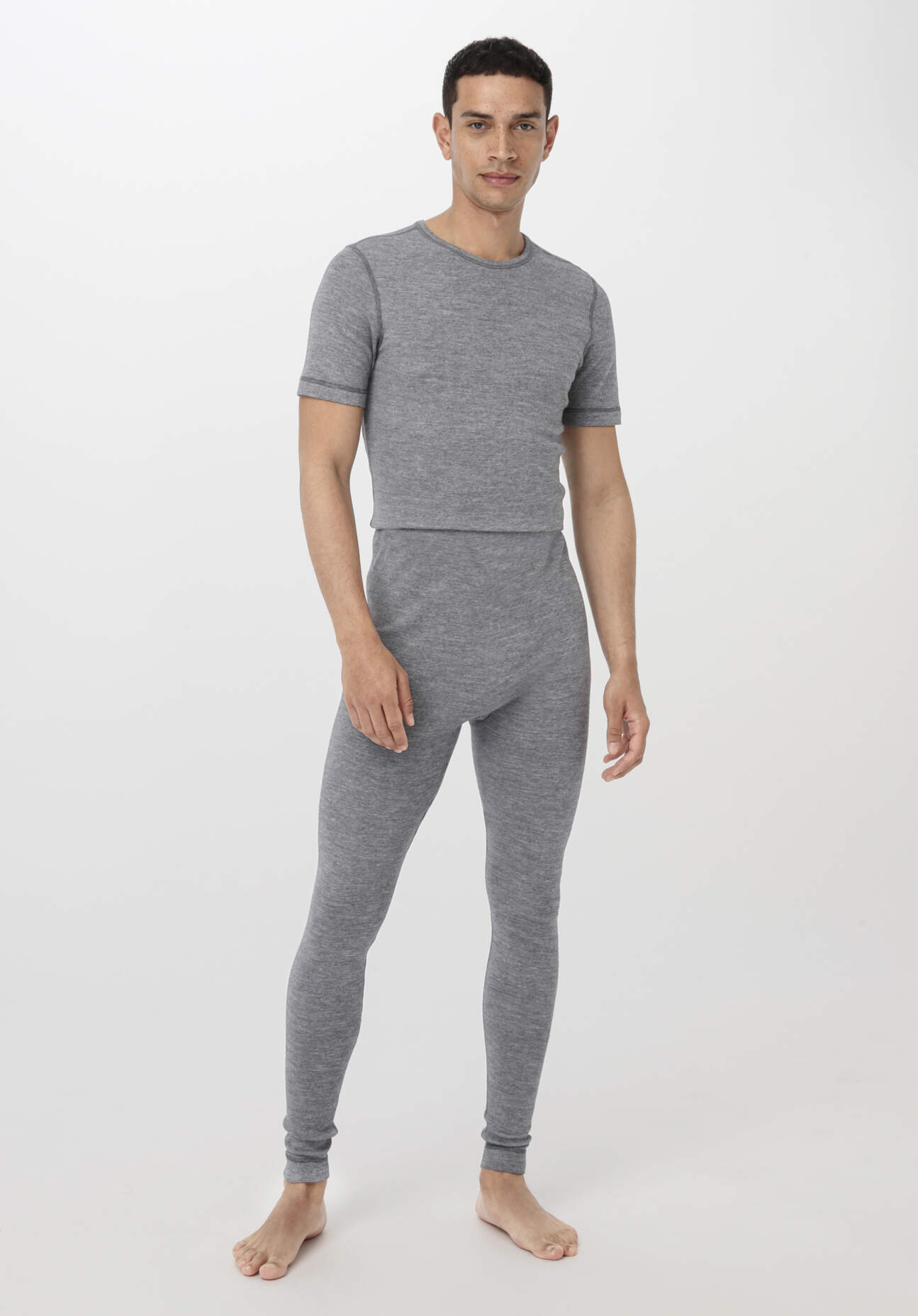Thumbnail - hessnatur Herren Pants Regular Cut PURE FUNCTION mit Bio-Merinowolle und Seide - grau - Größe 6 = L
