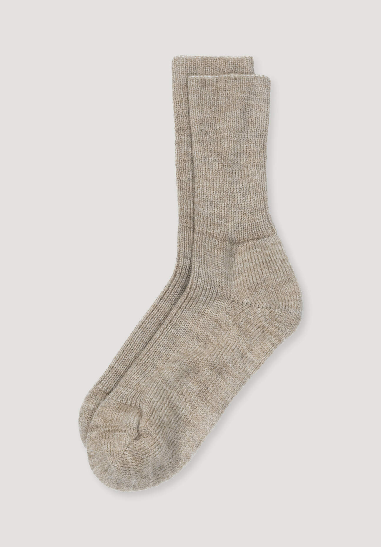 hessnatur Wollsocke aus Bio-Merinowolle - beige Grösse40/41