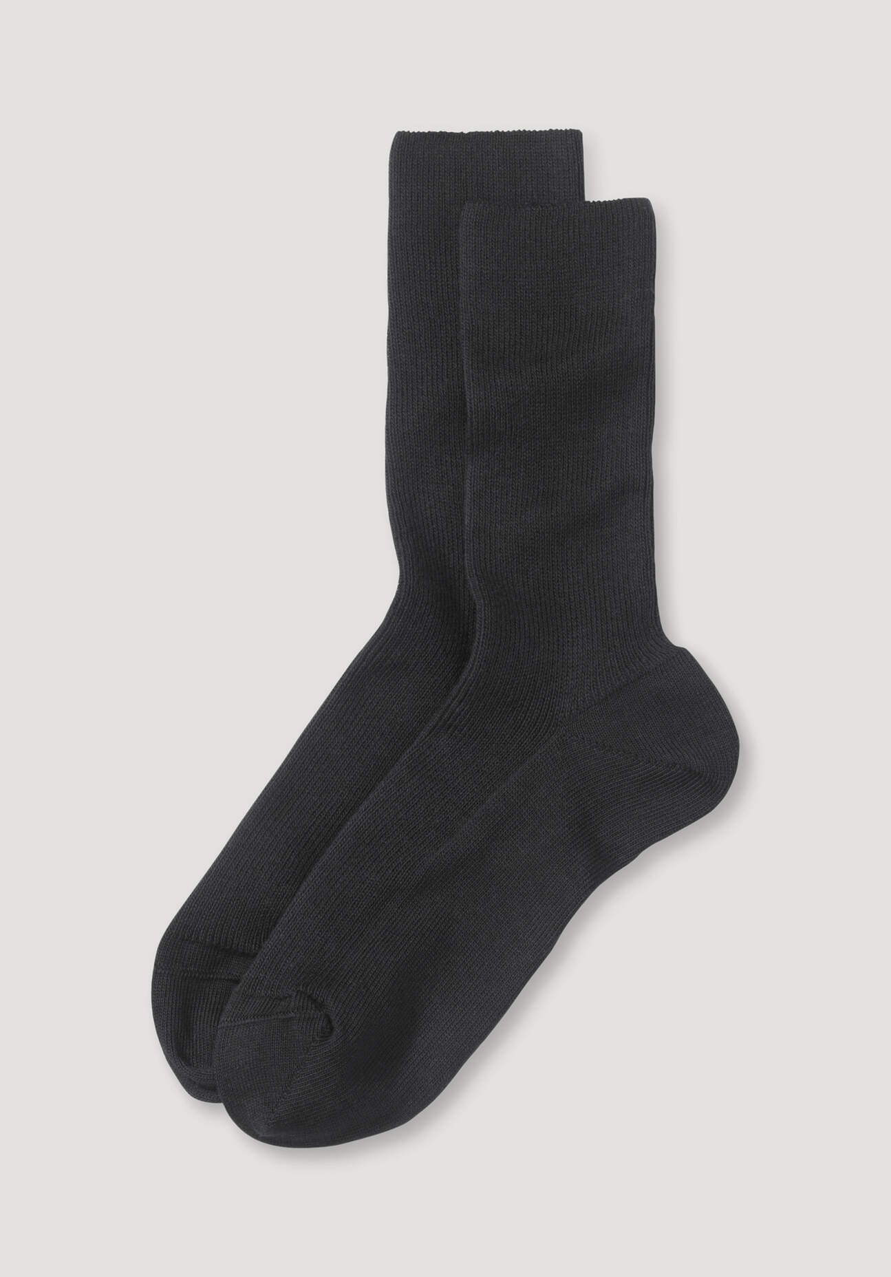 hessnatur Socken im aus Bio-Baumwolle - schwarz Grösse38/39