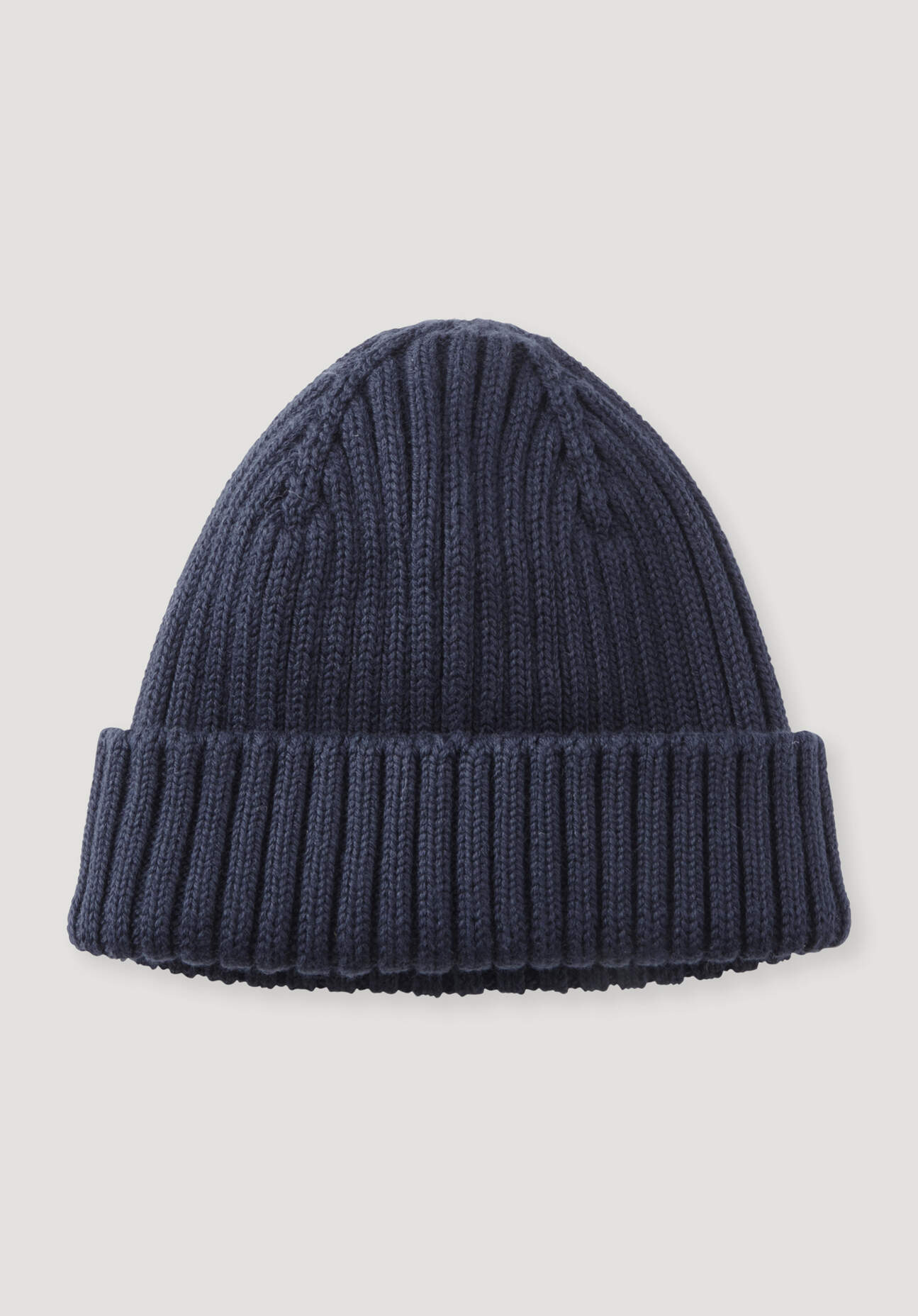hessnatur Baby Strickmütze aus Bio-Baumwolle - blau Größe 45/47