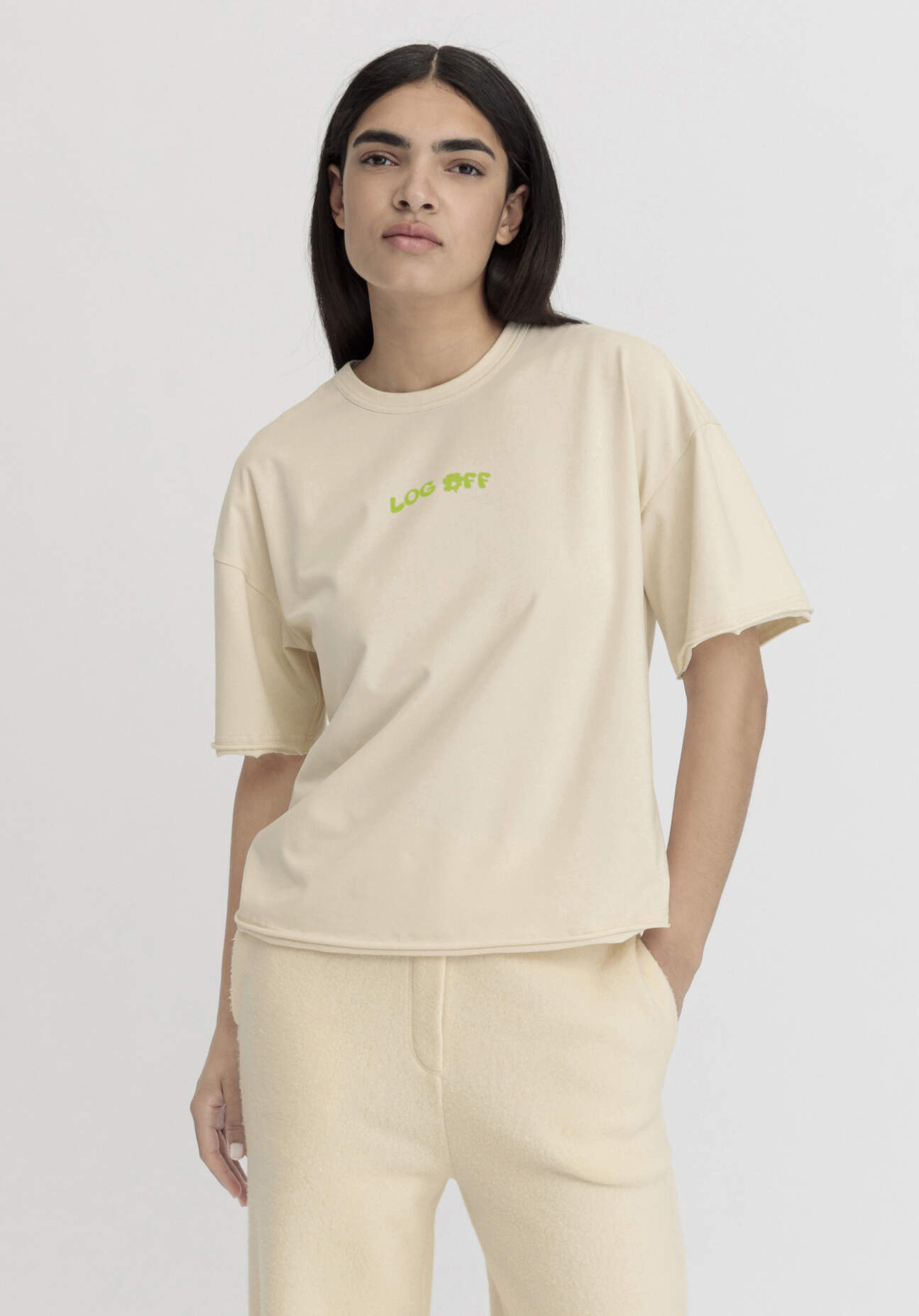 hessnatur Loungewear Shirt Relaxed ACTIVE LIGHT aus Bio-Baumwolle - naturfarben GrösseL