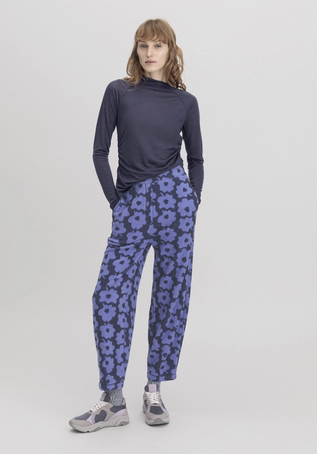hessnatur, Fleece pants Flower Relaxed ACTIVE LIGHT made of pure organic cotton
