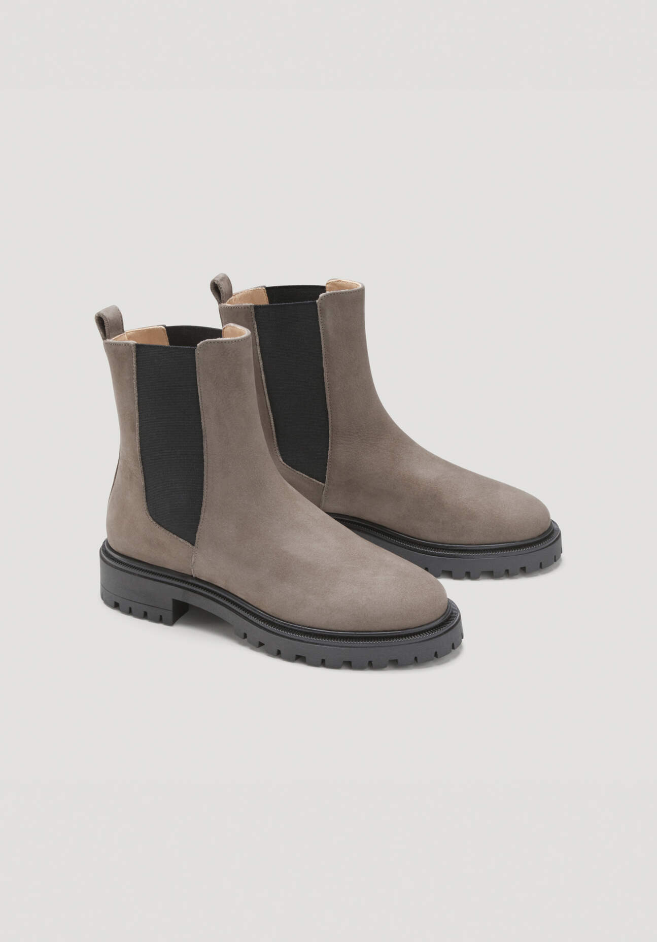 Thumbnail - hessnatur Damen Chelsea Boots aus chromfrei gegerbtem Nubuk-Leder - beige - Größe 41
