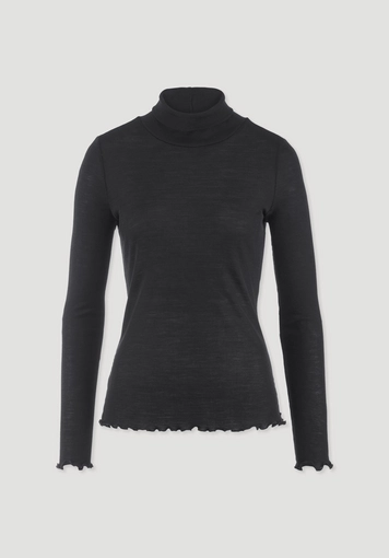 WARM TOUCH turtleneck long-sleeve shirt made from organic merino wool and TENCEL™ Lyocell