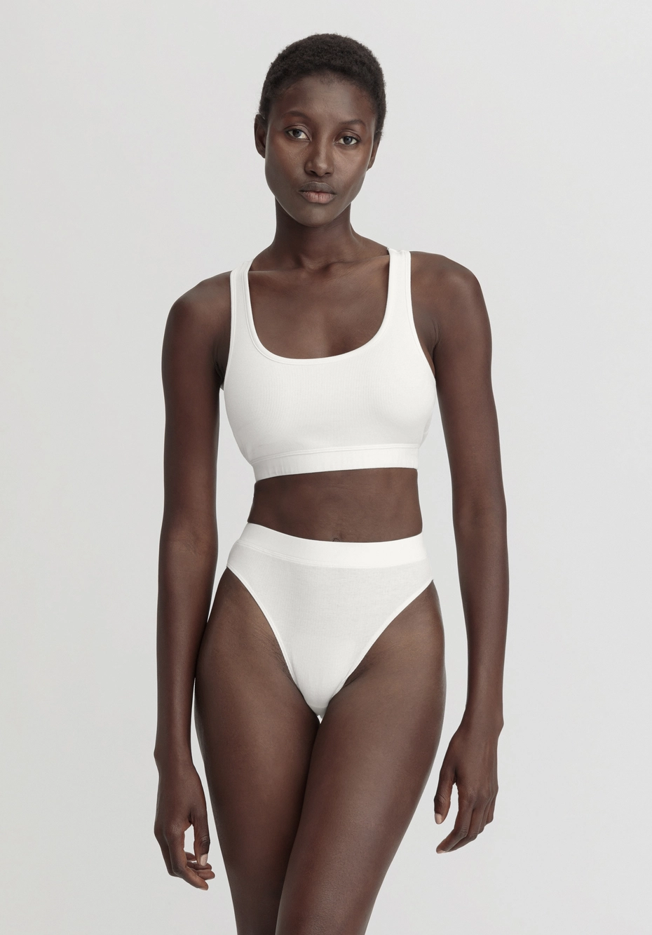 High-waisted SOFT RIB briefs made from organic cotton 56151